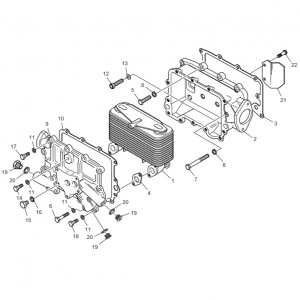 Масляный радиатор газового двигателя GV158TI