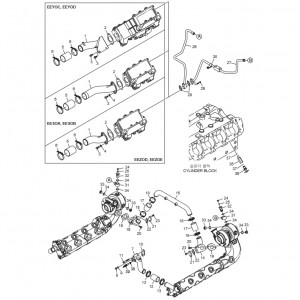 Шланги системы охлаждения газового двигателя GV158TI